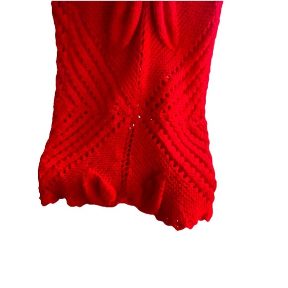 Handcrafted Vintage Red Crochet Maxi Dress by Henrietta Tanuska Beverly Hills CA - Picture 8 of 15